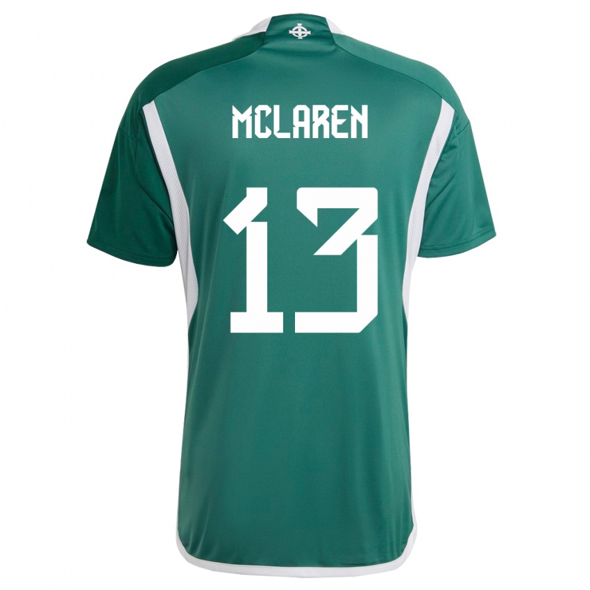 Mujer Camiseta Irlanda Del Norte Rachel Mclaren #13 Verde 1ª Equipación 24-26 La Camisa Chile