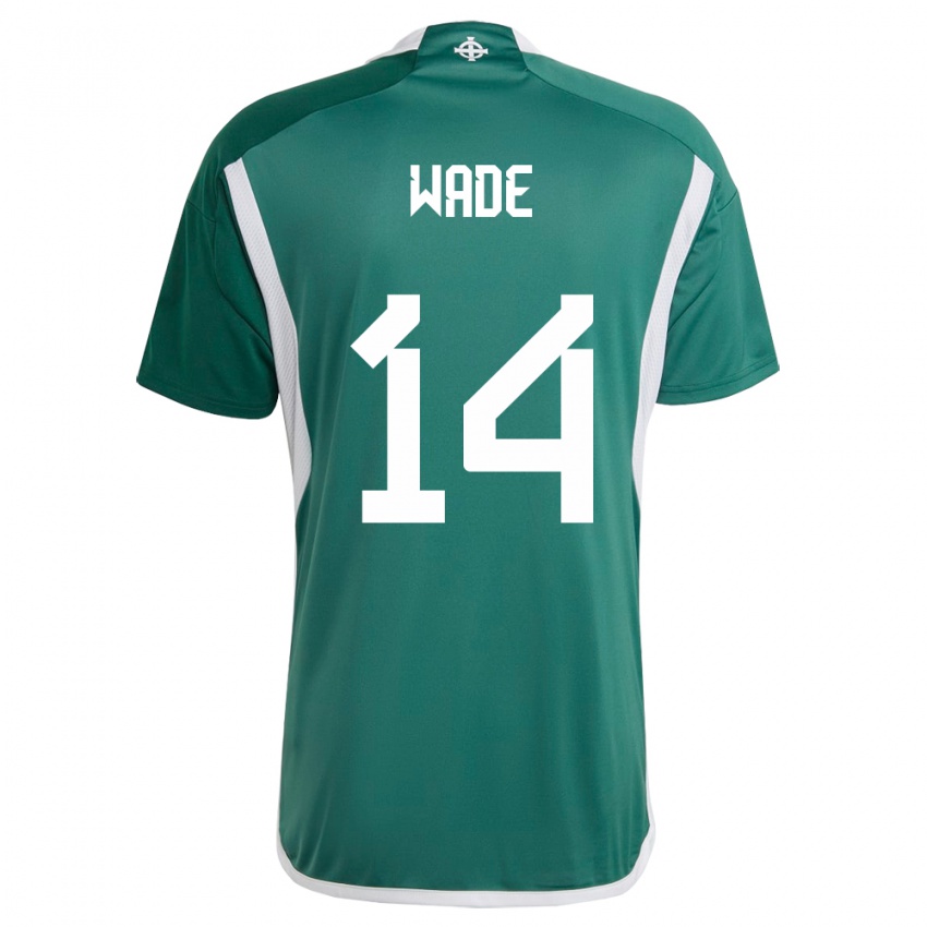 Mujer Camiseta Irlanda Del Norte Lauren Wade #14 Verde 1ª Equipación 24-26 La Camisa Chile