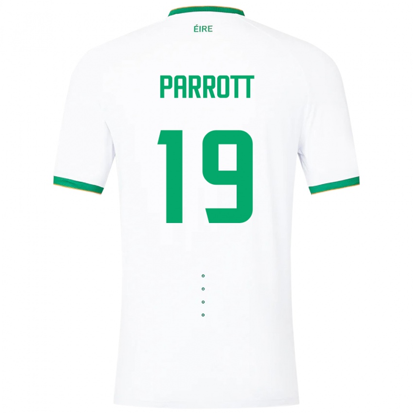 Mujer Camiseta Irlanda Troy Parrott #19 Blanco 2ª Equipación 24-26 La Camisa Chile