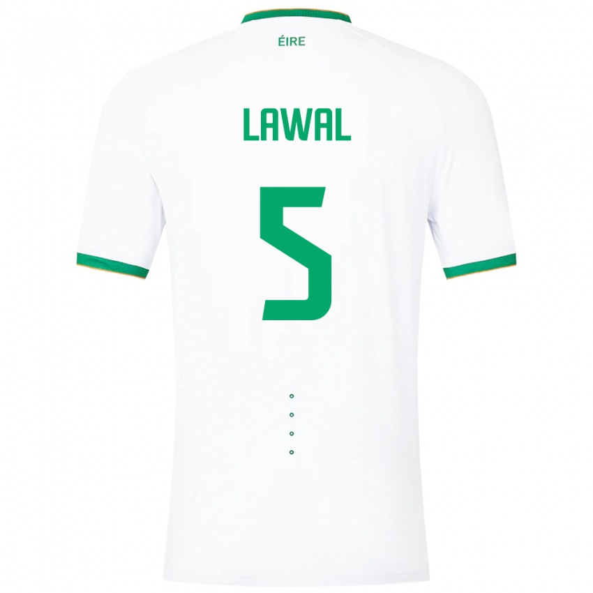 Mujer Camiseta Irlanda Bosun Lawal #5 Blanco 2ª Equipación 24-26 La Camisa Chile
