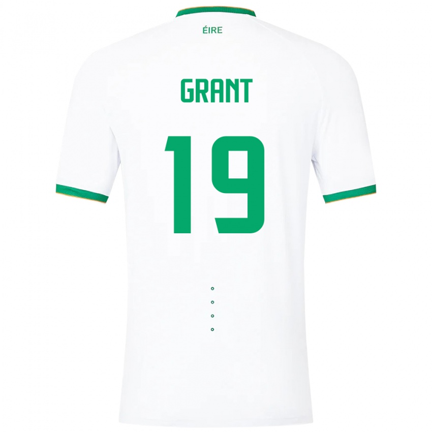 Mujer Camiseta Irlanda Ciara Grant #19 Blanco 2ª Equipación 24-26 La Camisa Chile
