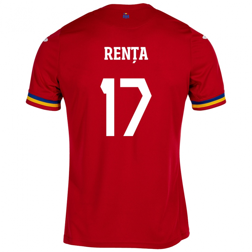 Mujer Camiseta Rumania Denis Rența #17 Rojo 2ª Equipación 24-26 La Camisa Chile