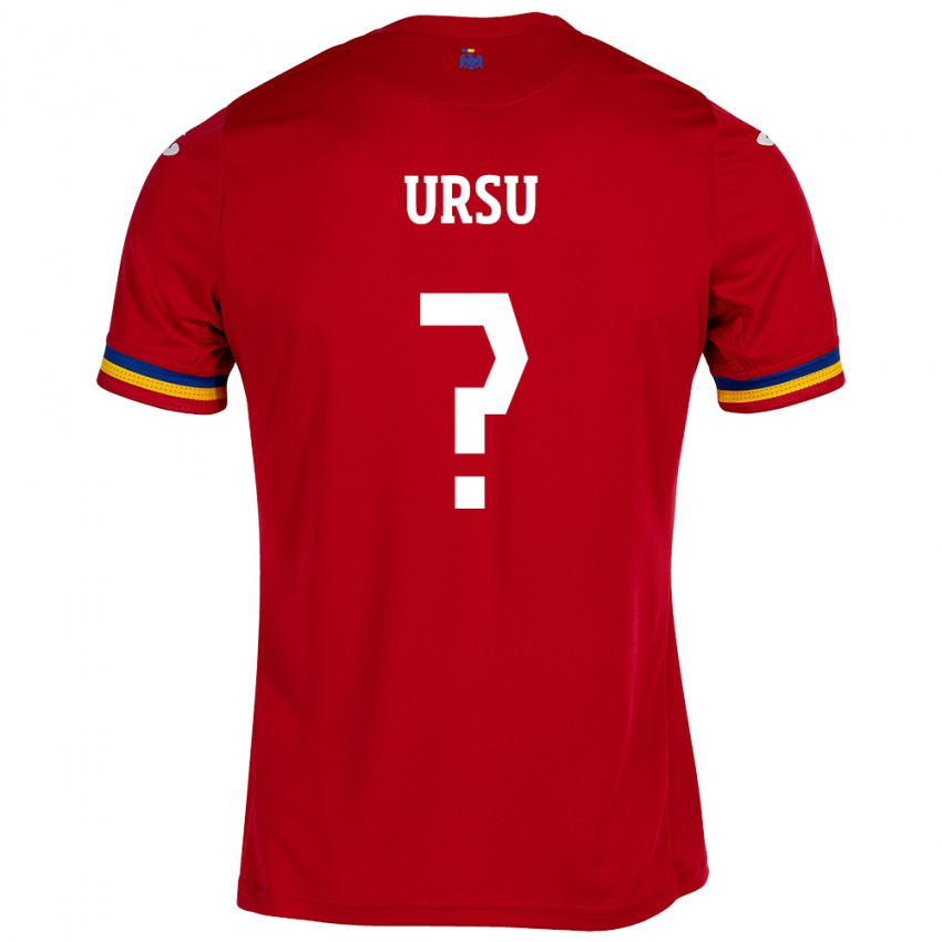 Mujer Camiseta Rumania Eduard Ursu #0 Rojo 2ª Equipación 24-26 La Camisa Chile