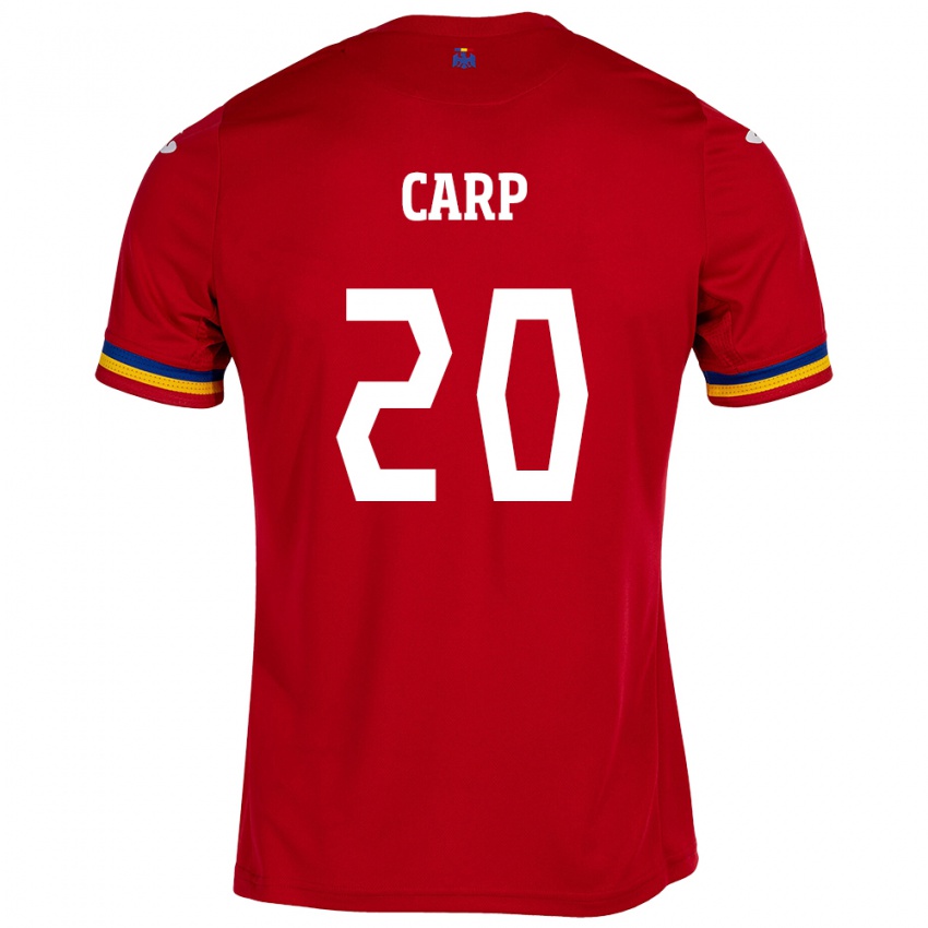 Mujer Camiseta Rumania Cristina Carp #20 Rojo 2ª Equipación 24-26 La Camisa Chile