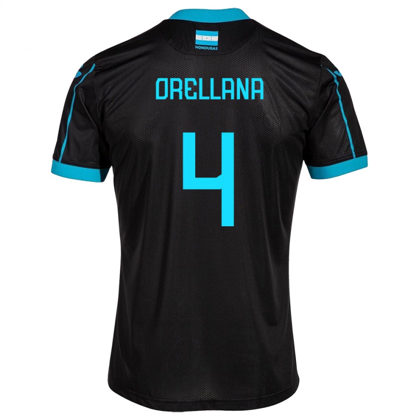 Mujer Camiseta Honduras André Orellana #4 Negro 2ª Equipación 24-26 La Camisa Chile