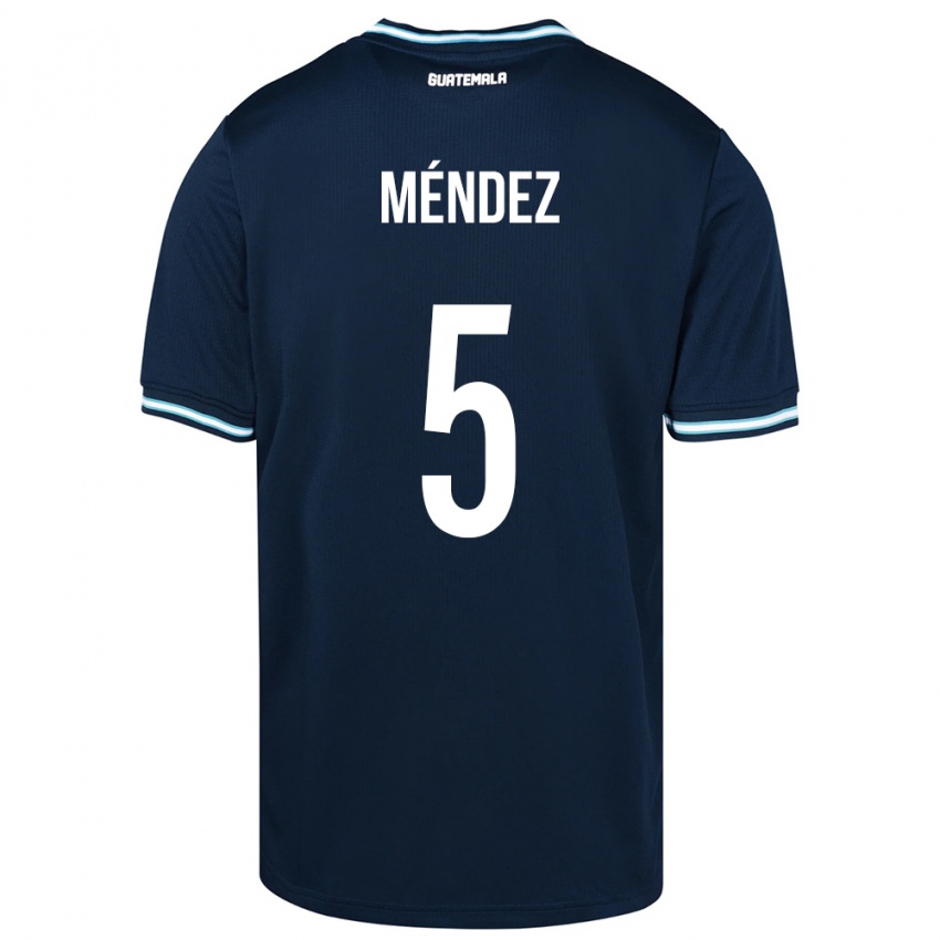 Mujer Camiseta Guatemala Diego Méndez #5 Azul 2ª Equipación 24-26 La Camisa Chile