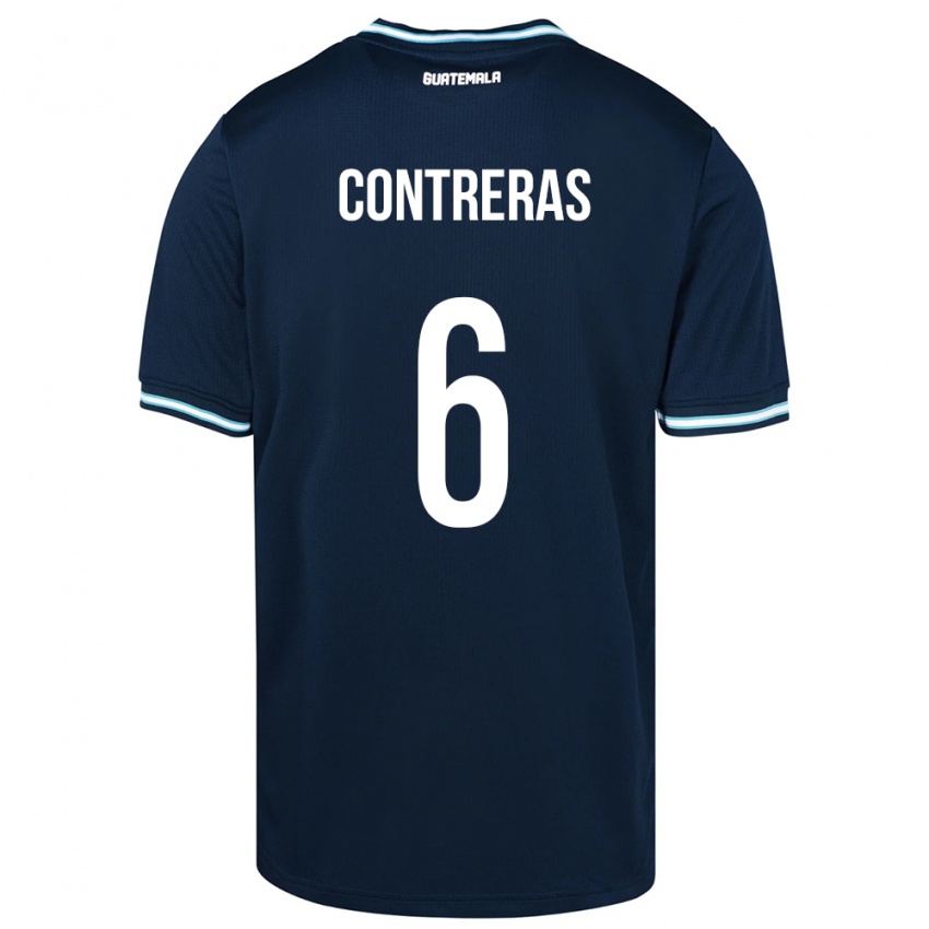 Mujer Camiseta Guatemala María Contreras #6 Azul 2ª Equipación 24-26 La Camisa Chile