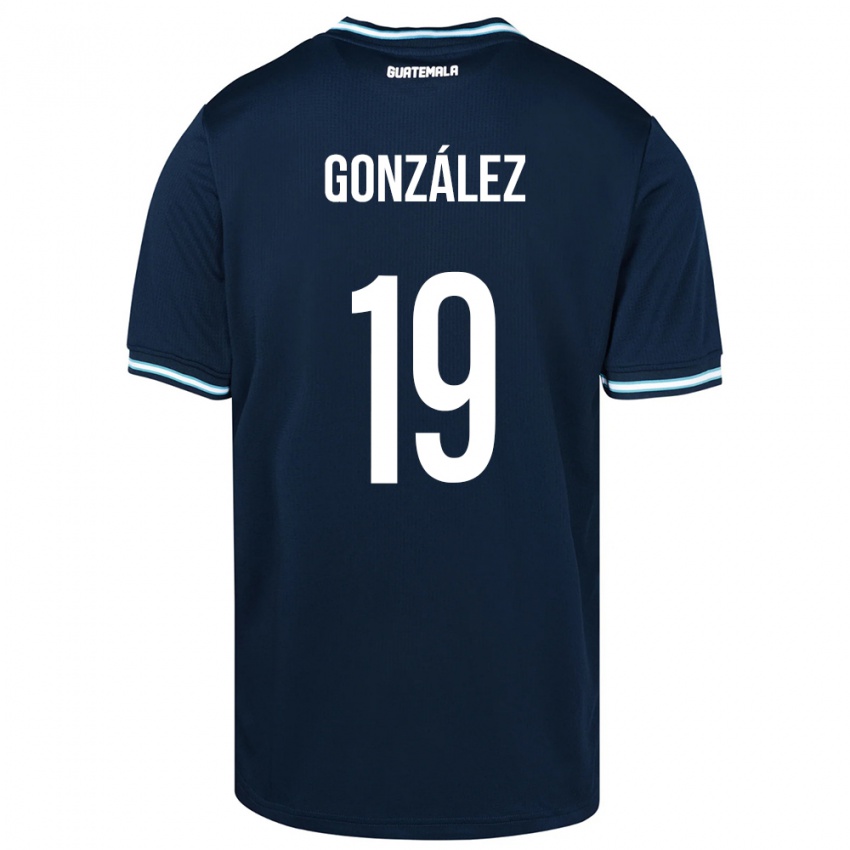 Mujer Camiseta Guatemala Karen González #19 Azul 2ª Equipación 24-26 La Camisa Chile