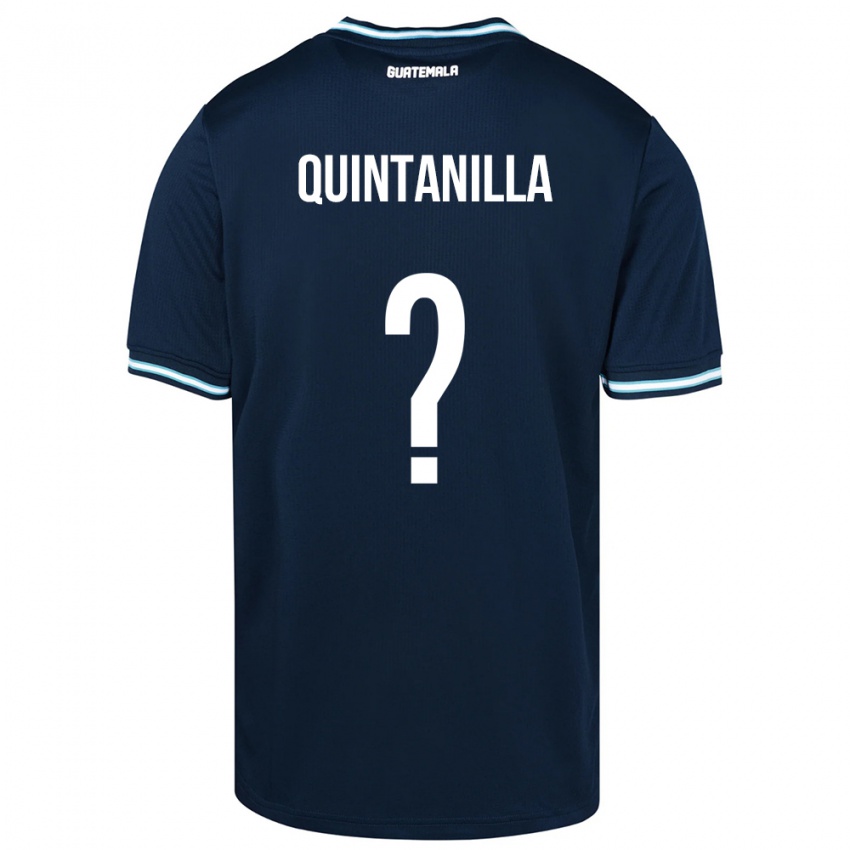 Mujer Camiseta Guatemala Anayelli Quintanilla #0 Azul 2ª Equipación 24-26 La Camisa Chile