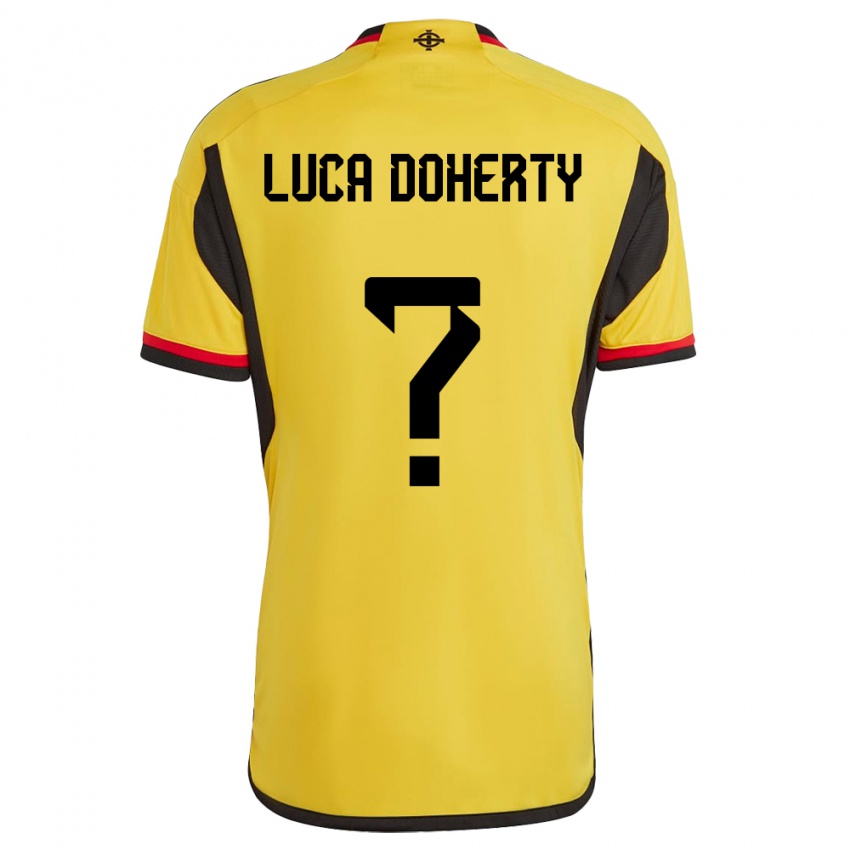 Mujer Camiseta Irlanda Del Norte Luca Doherty #0 Blanco 2ª Equipación 24-26 La Camisa Chile