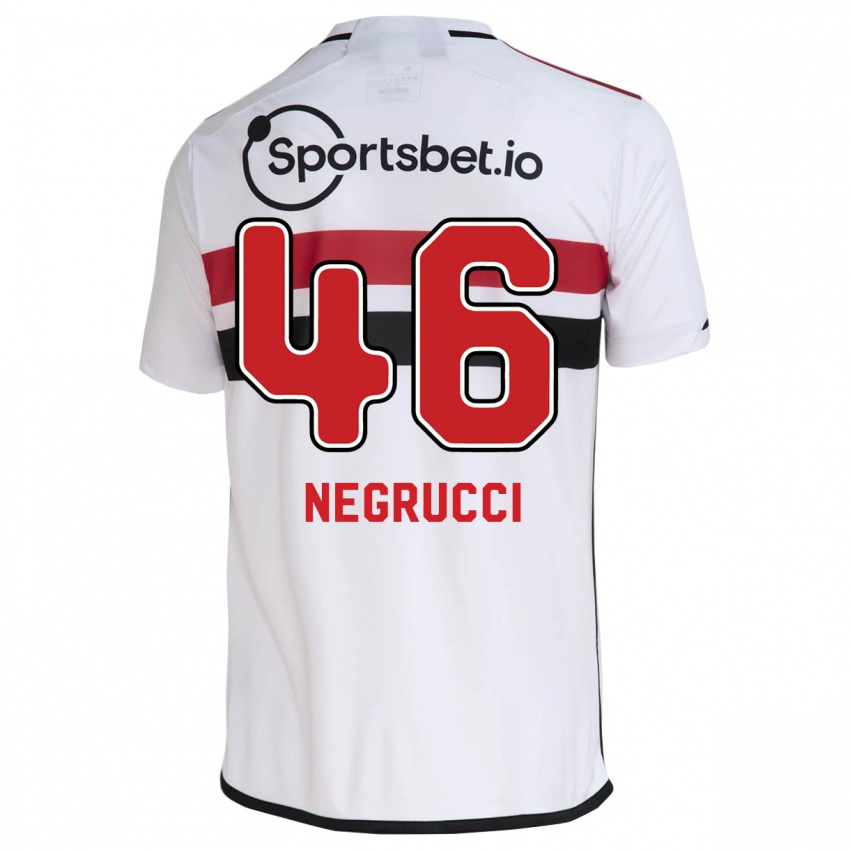 Niño Camiseta Felipe Negrucci #46 Blanco 1ª Equipación 2023/24 La Camisa Chile