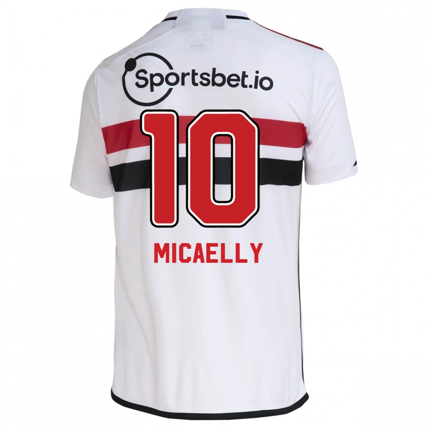 Niño Camiseta Micaelly #10 Blanco 1ª Equipación 2023/24 La Camisa Chile