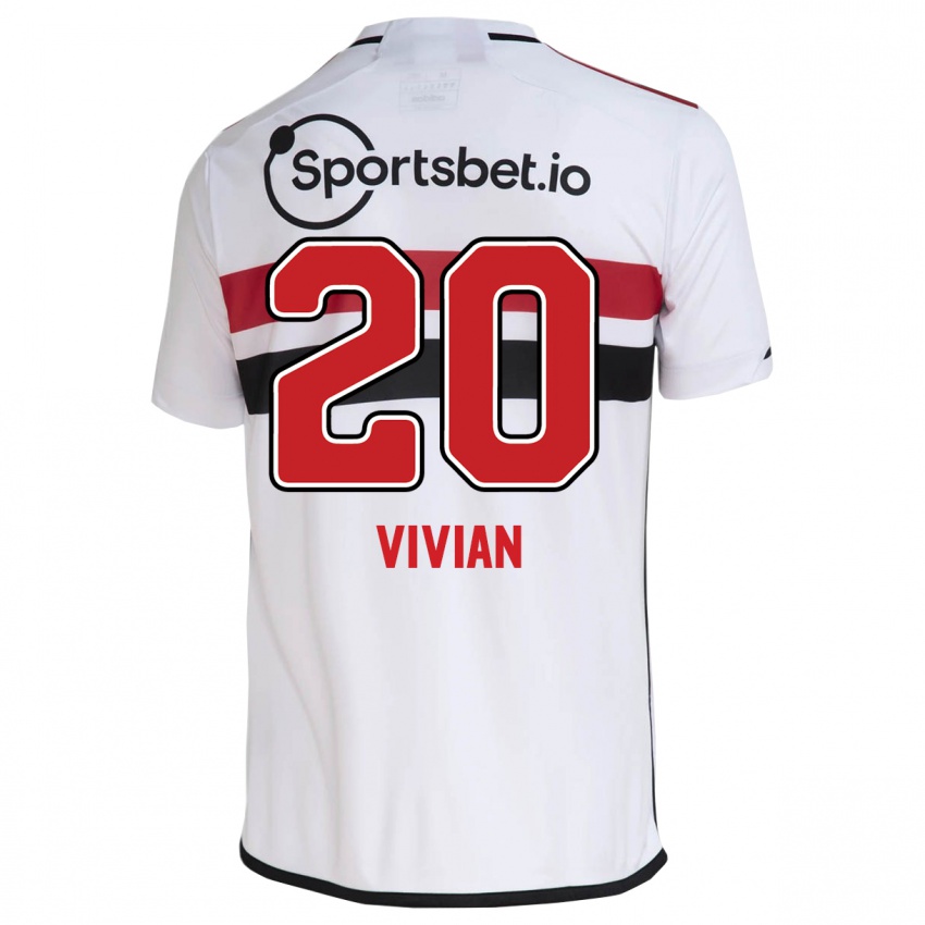 Niño Camiseta Vivian #20 Blanco 1ª Equipación 2023/24 La Camisa Chile
