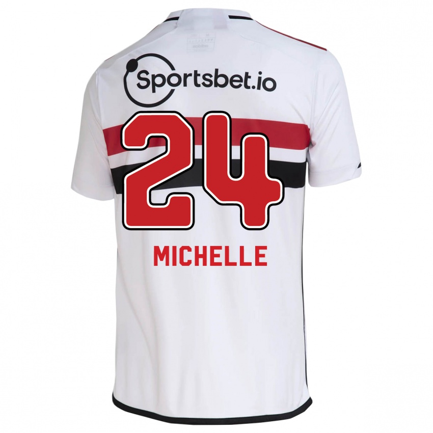 Niño Camiseta Michelle #24 Blanco 1ª Equipación 2023/24 La Camisa Chile