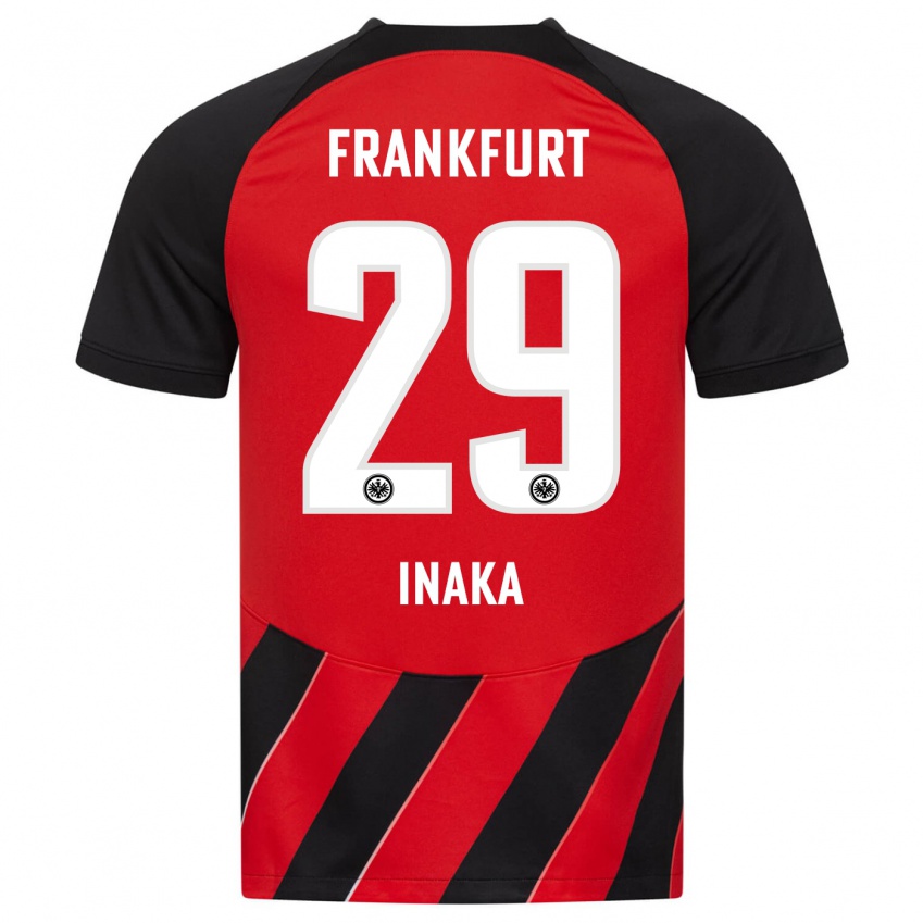 Niño Camiseta Arthur Inaka #29 Negro Rojo 1ª Equipación 2023/24 La Camisa Chile