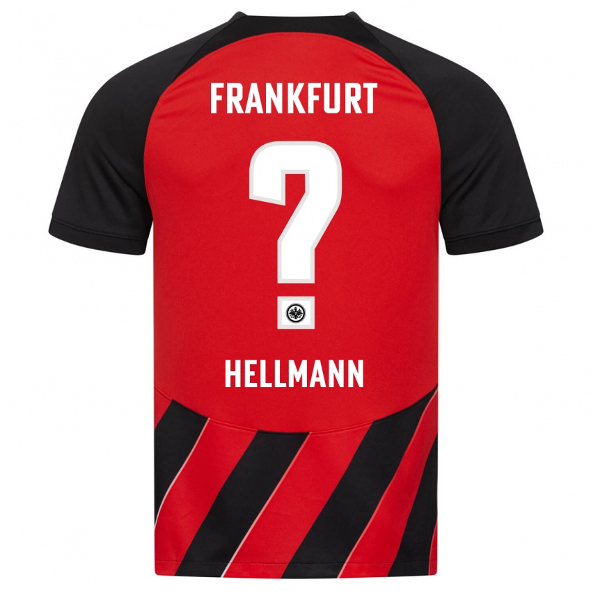 Niño Camiseta Melvin Hellmann #0 Negro Rojo 1ª Equipación 2023/24 La Camisa Chile