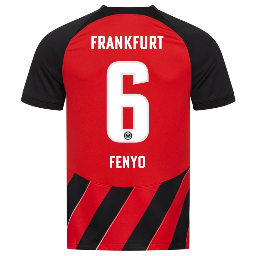 Niño Camiseta Noah Fenyö #6 Negro Rojo 1ª Equipación 2023/24 La Camisa Chile