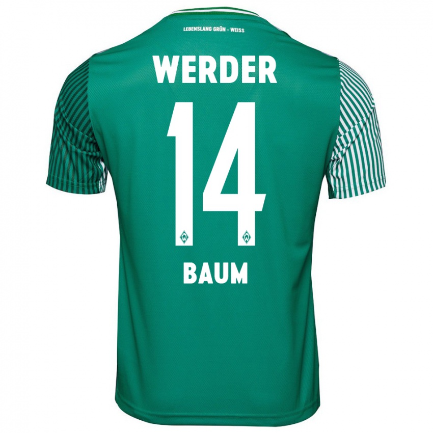Niño Camiseta Lennart Baum #14 Verde 1ª Equipación 2023/24 La Camisa Chile