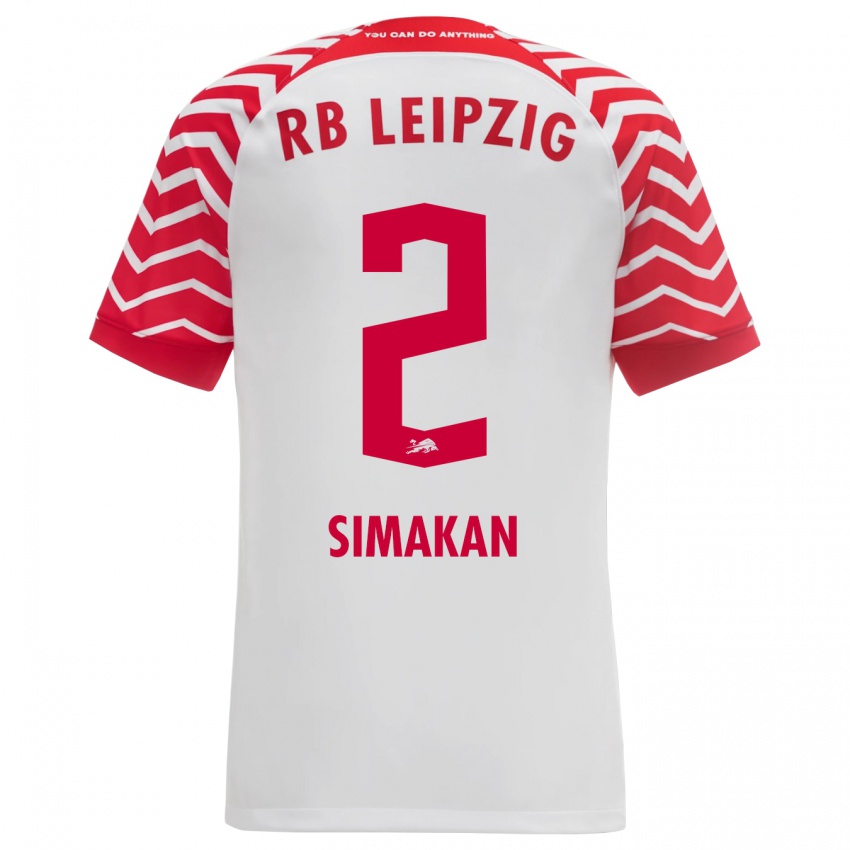 Niño Camiseta Mohamed Simakan #2 Blanco 1ª Equipación 2023/24 La Camisa Chile