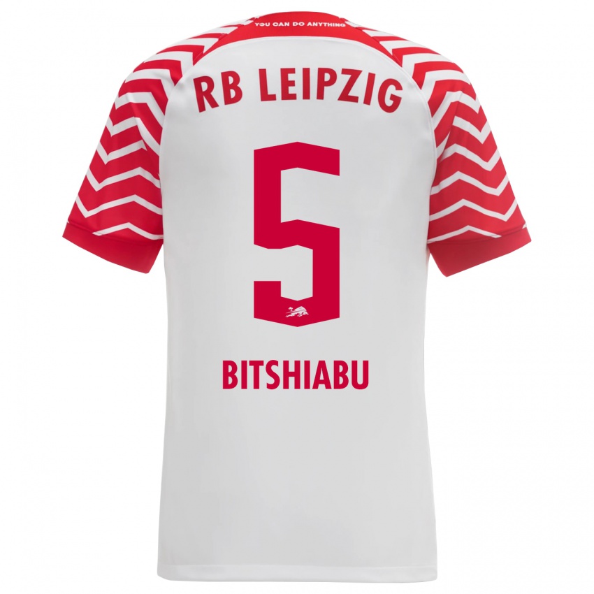 Niño Camiseta El Chadaille Bitshiabu #5 Blanco 1ª Equipación 2023/24 La Camisa Chile