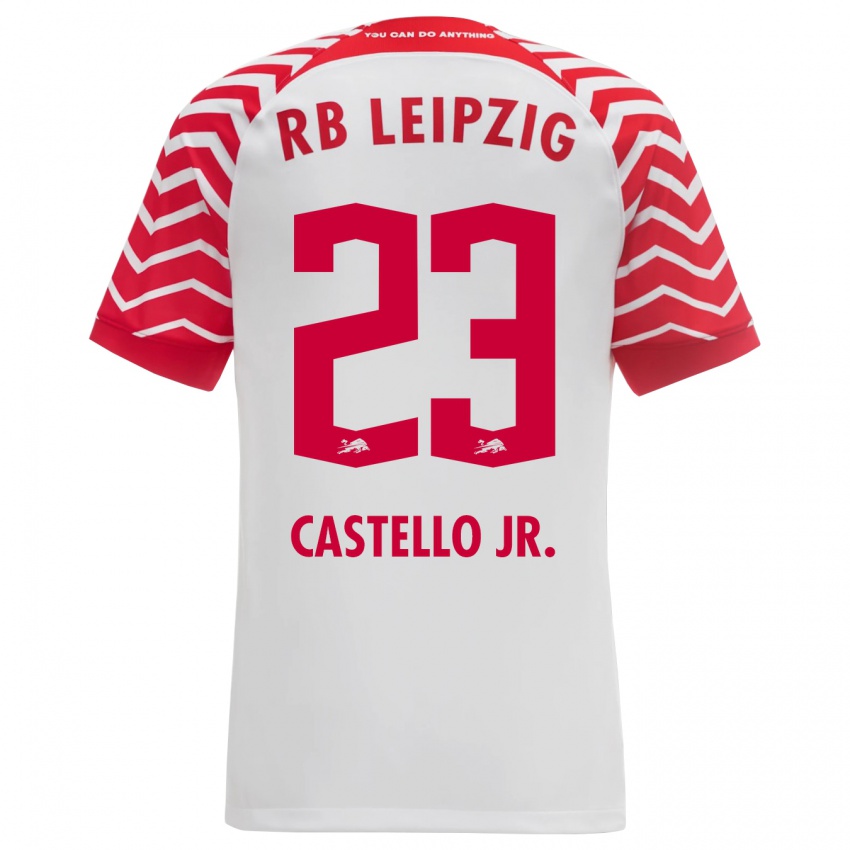 Niño Camiseta Castello Lukeba #23 Blanco 1ª Equipación 2023/24 La Camisa Chile