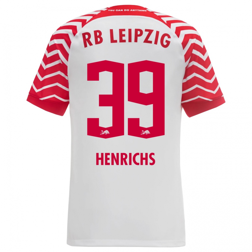 Niño Camiseta Benjamin Henrichs #39 Blanco 1ª Equipación 2023/24 La Camisa Chile