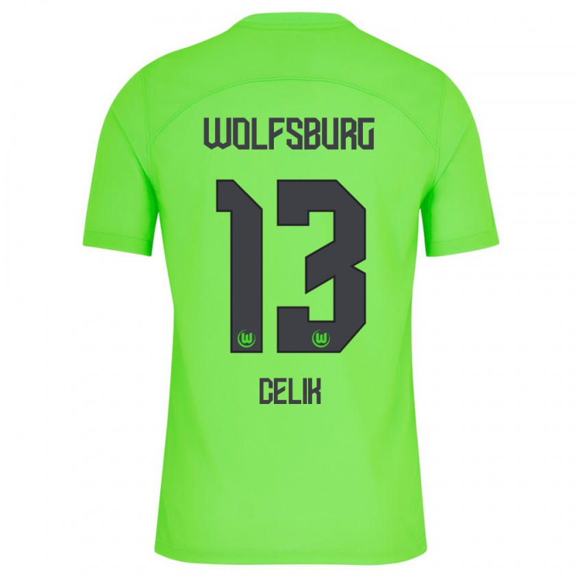 Niño Camiseta Dennis Celik #13 Verde 1ª Equipación 2023/24 La Camisa Chile