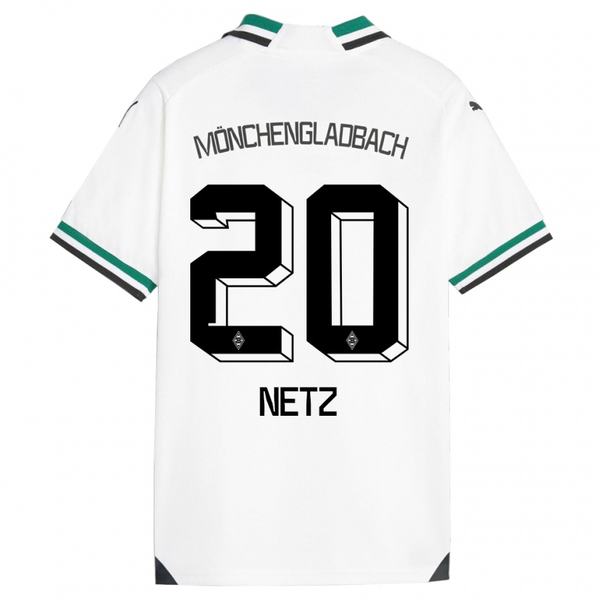 Niño Camiseta Luca Netz #20 Blanco Verde 1ª Equipación 2023/24 La Camisa Chile