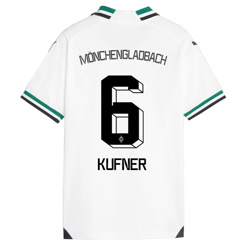 Niño Camiseta Anne-Catherine Kufner #6 Blanco Verde 1ª Equipación 2023/24 La Camisa Chile