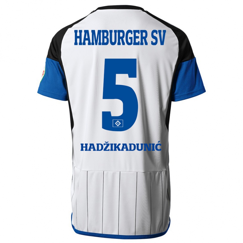 Niño Camiseta Dennis Hadzikadunic #5 Blanco 1ª Equipación 2023/24 La Camisa Chile