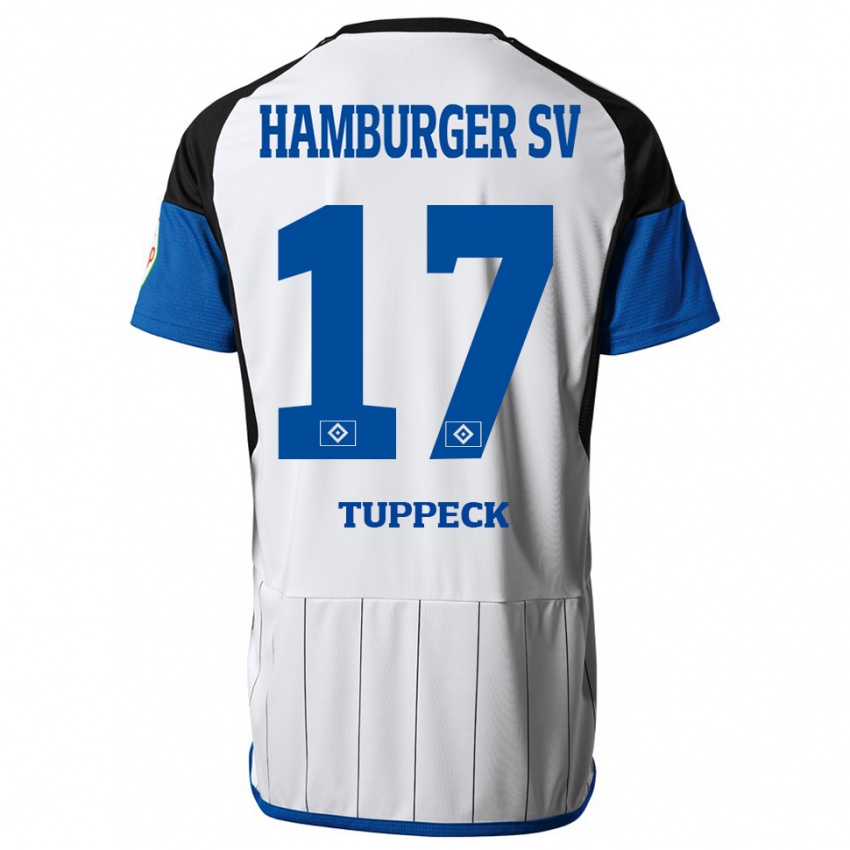 Niño Camiseta Niklas Tuppeck #17 Blanco 1ª Equipación 2023/24 La Camisa Chile