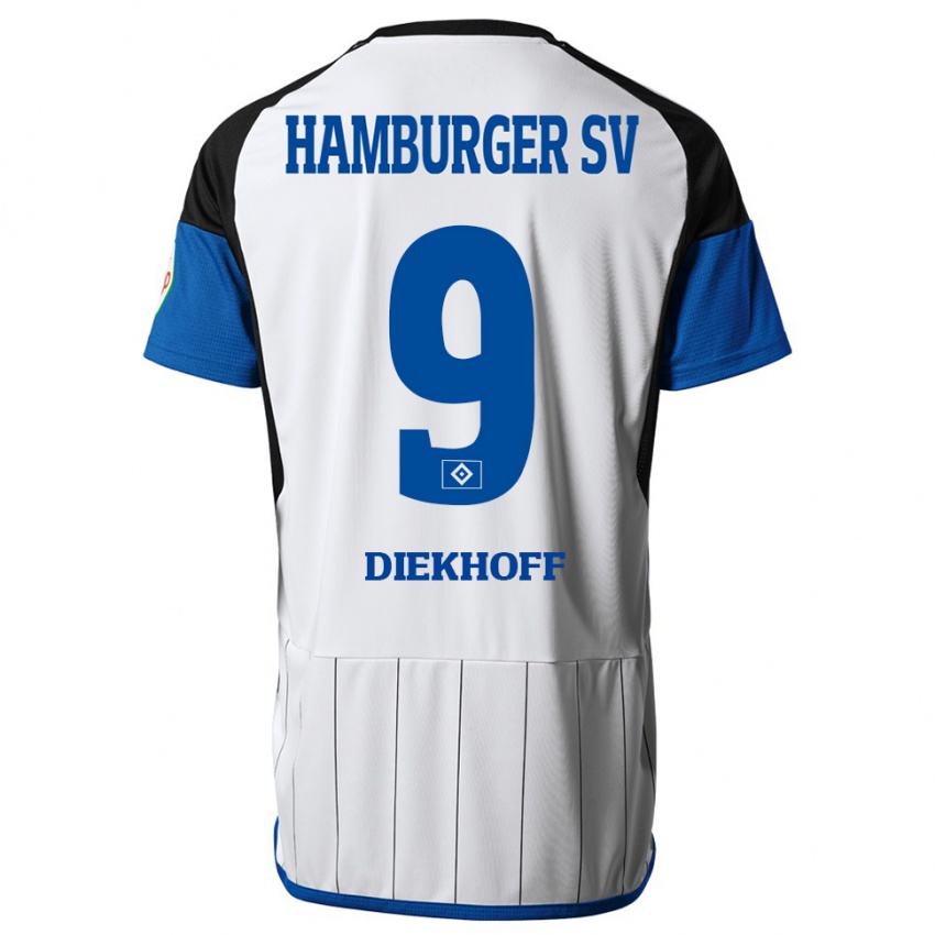 Niño Camiseta Henrike Diekhoff #9 Blanco 1ª Equipación 2023/24 La Camisa Chile