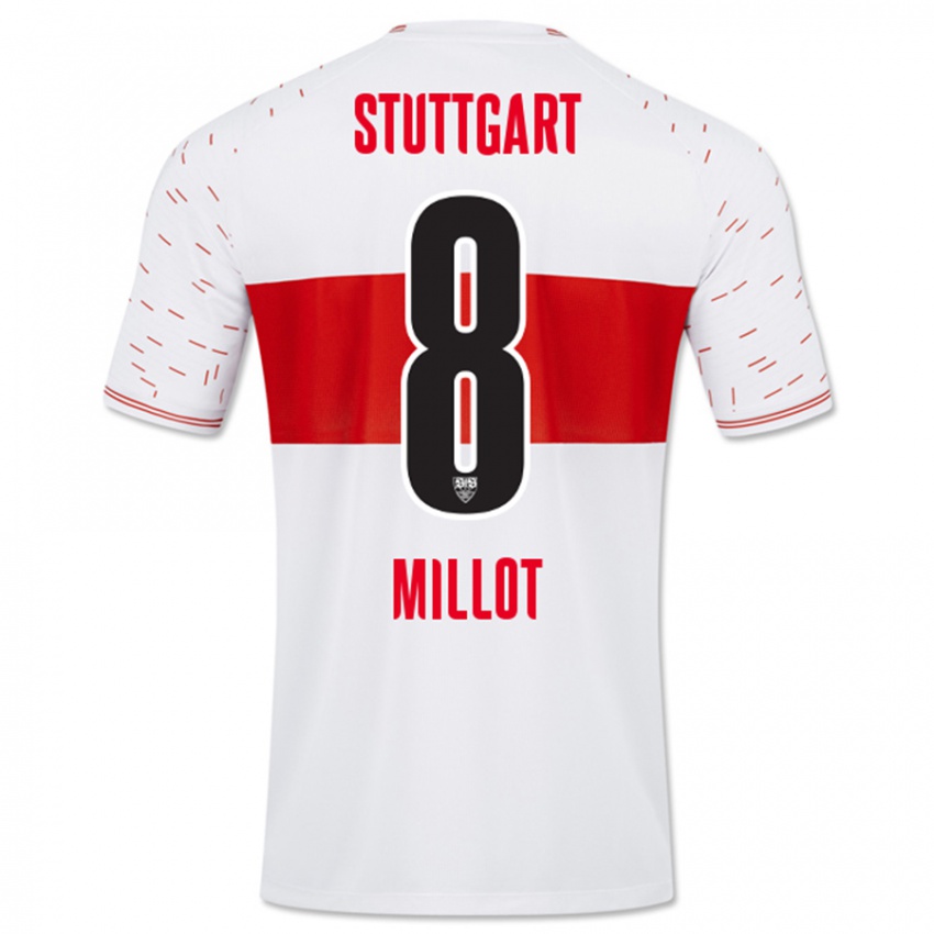 Niño Camiseta Enzo Millot #8 Blanco 1ª Equipación 2023/24 La Camisa Chile