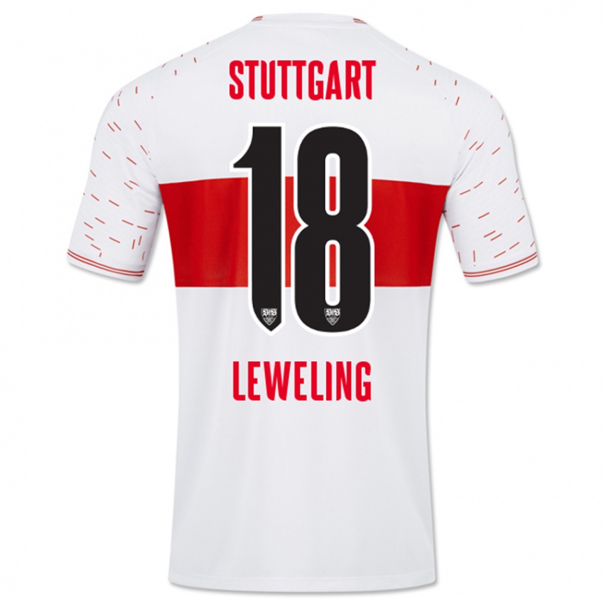 Niño Camiseta Jamie Leweling #18 Blanco 1ª Equipación 2023/24 La Camisa Chile