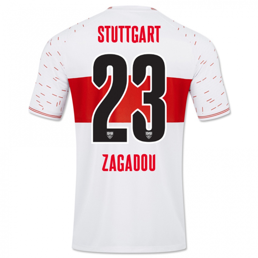 Niño Camiseta Dan-Axel Zagadou #23 Blanco 1ª Equipación 2023/24 La Camisa Chile