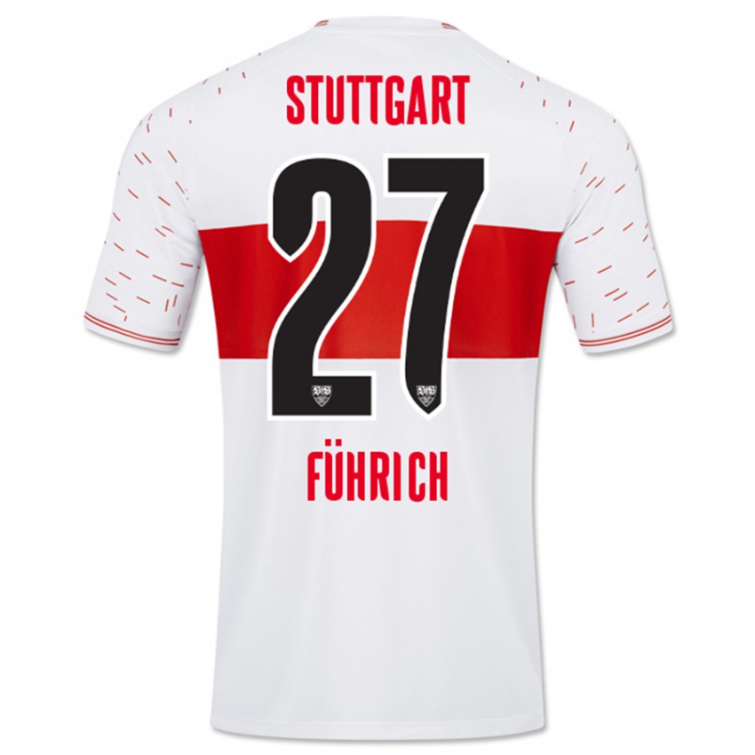 Niño Camiseta Chris Führich #27 Blanco 1ª Equipación 2023/24 La Camisa Chile