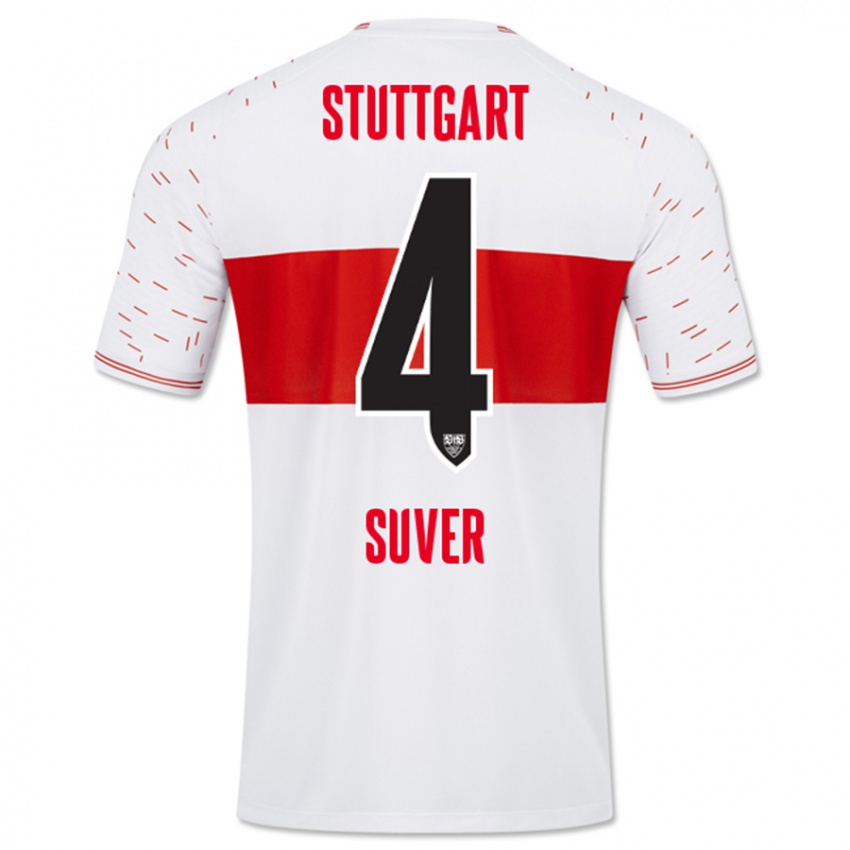 Niño Camiseta Jakov Suver #4 Blanco 1ª Equipación 2023/24 La Camisa Chile