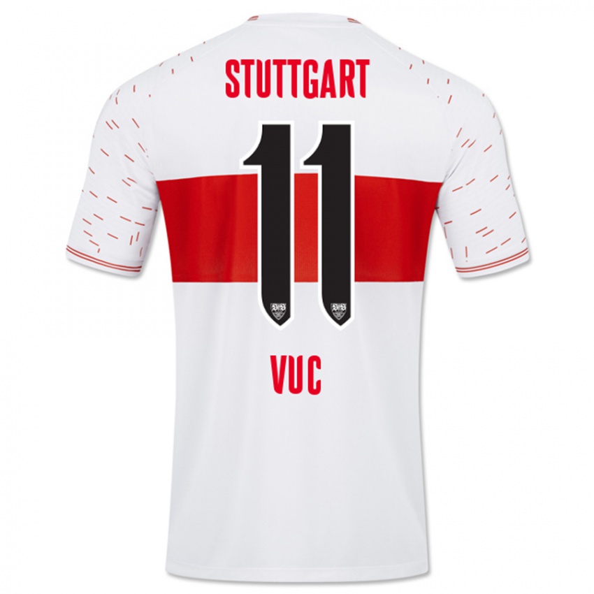 Niño Camiseta Patrick Vuc #11 Blanco 1ª Equipación 2023/24 La Camisa Chile