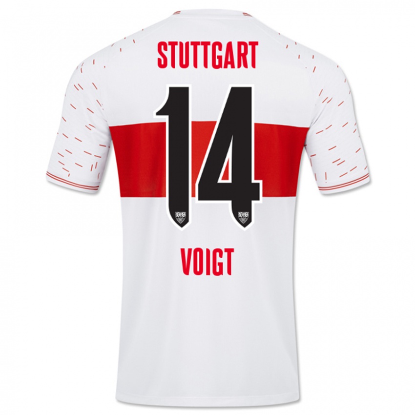 Niño Camiseta Max Voigt #14 Blanco 1ª Equipación 2023/24 La Camisa Chile