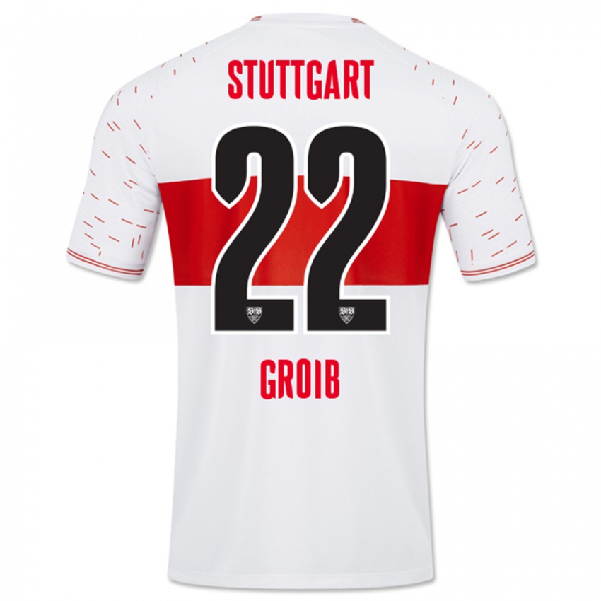 Niño Camiseta Alexander Groiß #22 Blanco 1ª Equipación 2023/24 La Camisa Chile