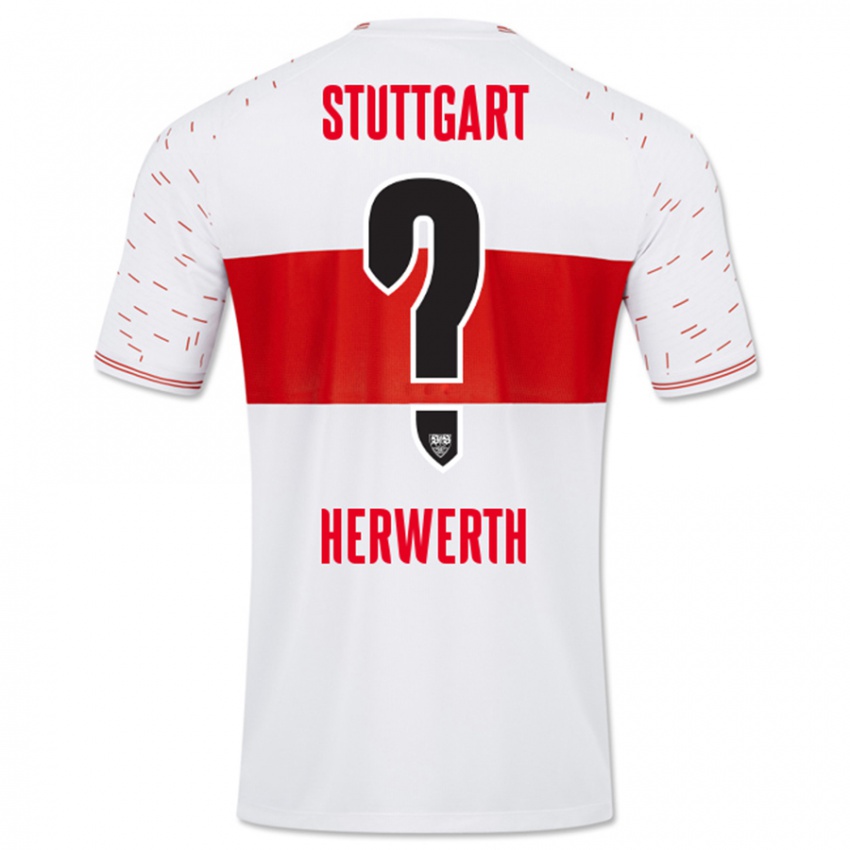 Niño Camiseta Maximilian Herwerth #0 Blanco 1ª Equipación 2023/24 La Camisa Chile