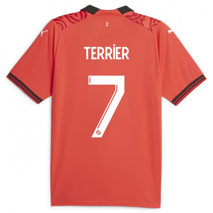Niño Camiseta Martin Terrier #7 Rojo 1ª Equipación 2023/24 La Camisa Chile