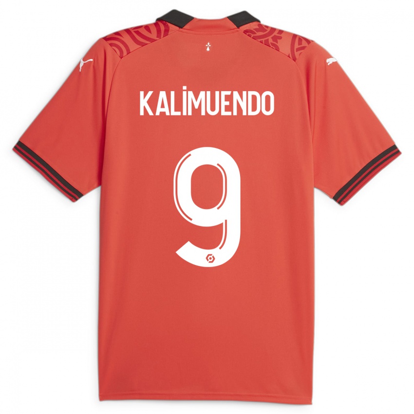 Niño Camiseta Arnaud Kalimuendo #9 Rojo 1ª Equipación 2023/24 La Camisa Chile