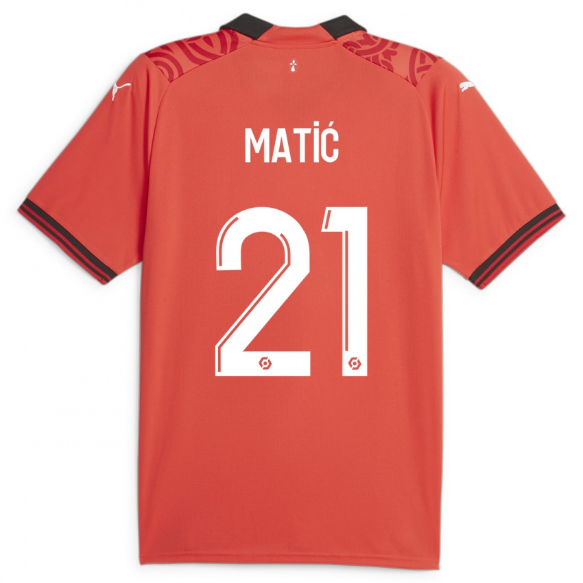 Niño Camiseta Nemanja Matic #21 Rojo 1ª Equipación 2023/24 La Camisa Chile