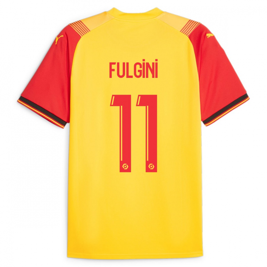 Niño Camiseta Angelo Fulgini #11 Amarillo 1ª Equipación 2023/24 La Camisa Chile