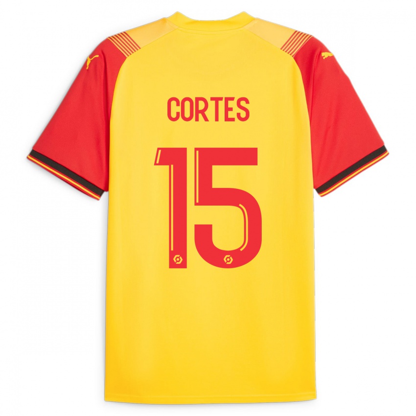 Niño Camiseta Óscar Cortés #15 Amarillo 1ª Equipación 2023/24 La Camisa Chile