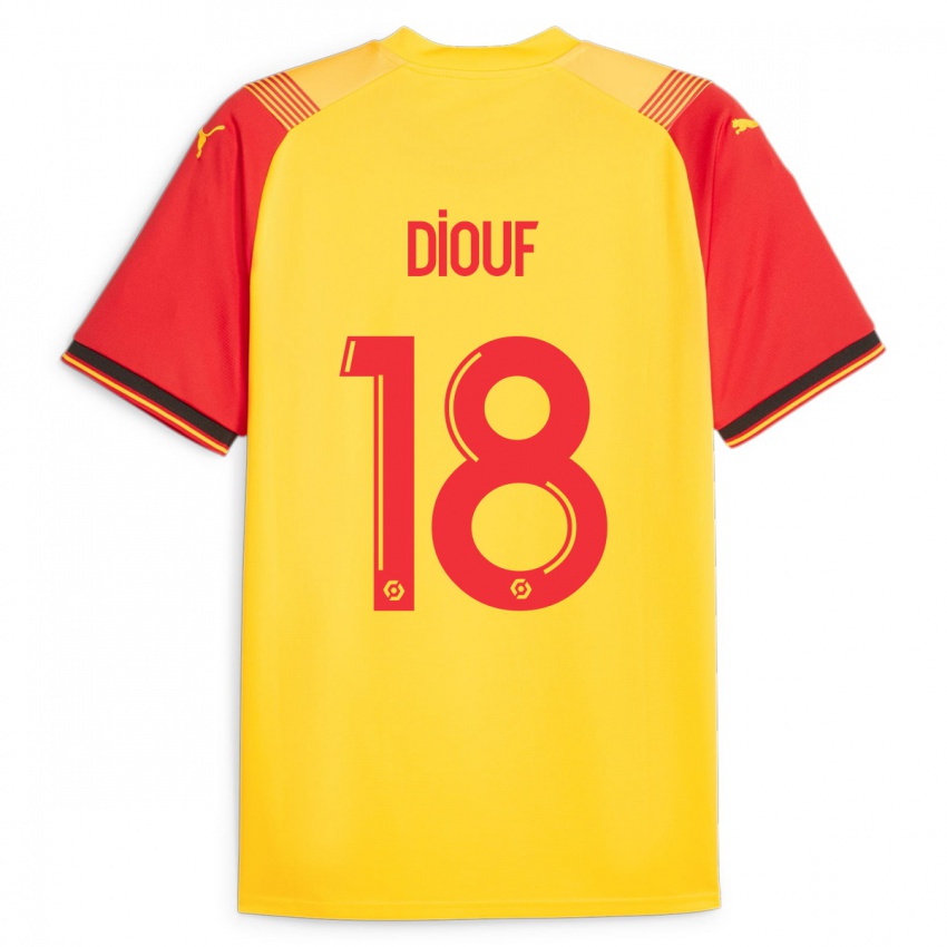 Niño Camiseta Andy Diouf #18 Amarillo 1ª Equipación 2023/24 La Camisa Chile