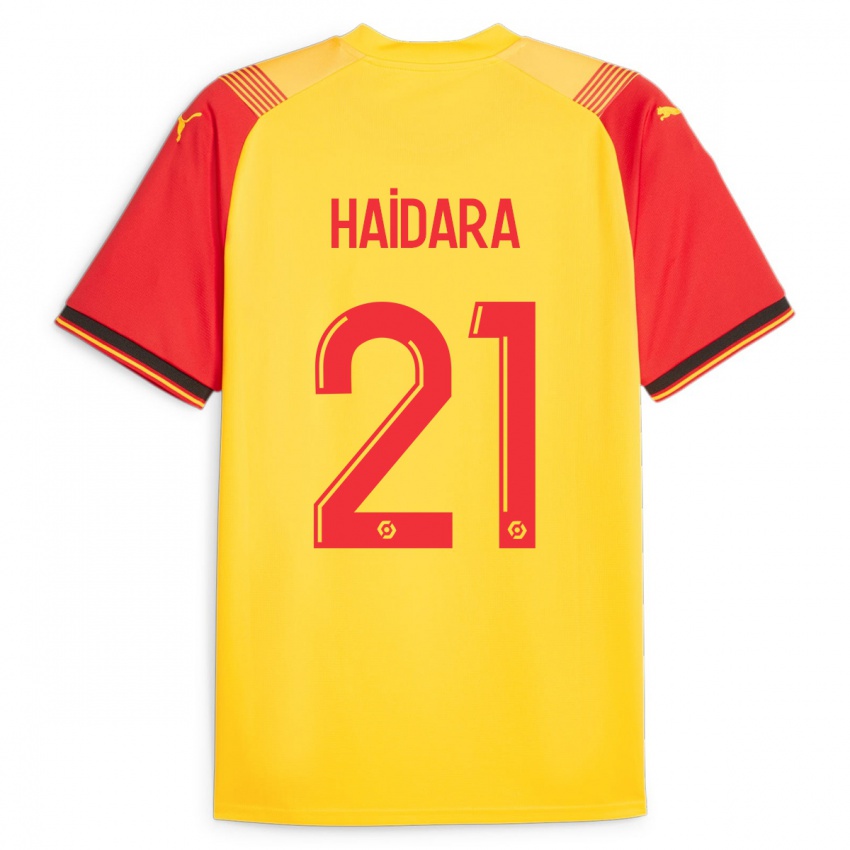 Niño Camiseta Massadio Haidara #21 Amarillo 1ª Equipación 2023/24 La Camisa Chile