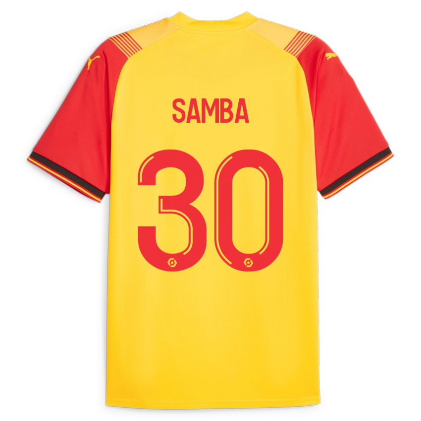 Niño Camiseta Brice Samba #30 Amarillo 1ª Equipación 2023/24 La Camisa Chile