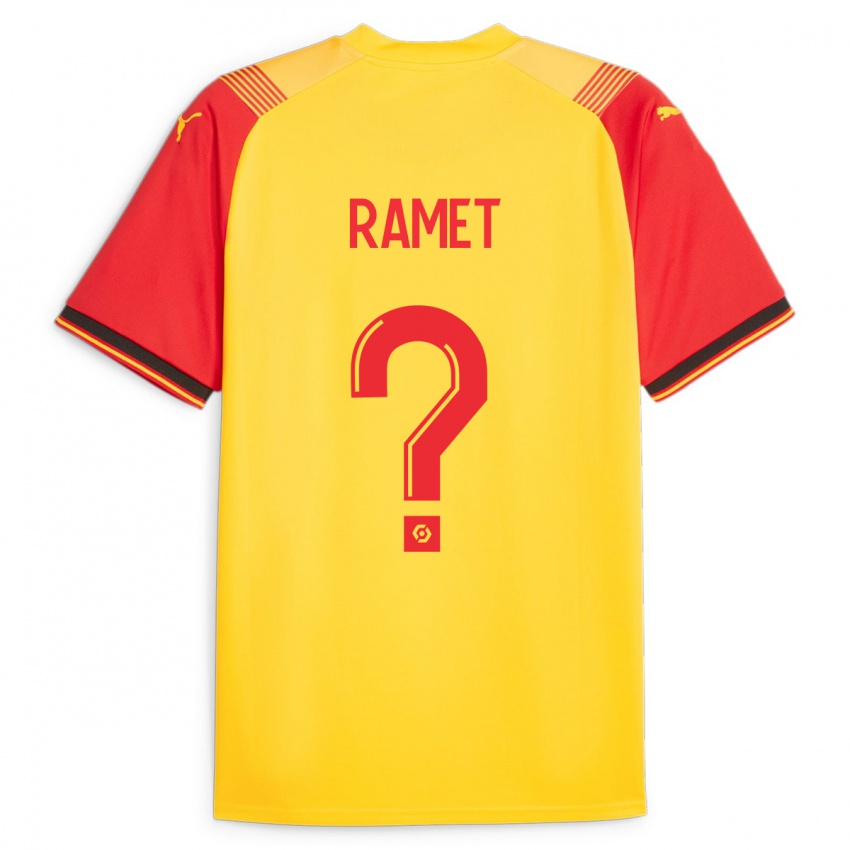 Niño Camiseta Simon Ramet #0 Amarillo 1ª Equipación 2023/24 La Camisa Chile